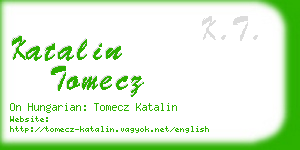 katalin tomecz business card